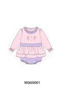 Pink ballet embroidery ruffle collection