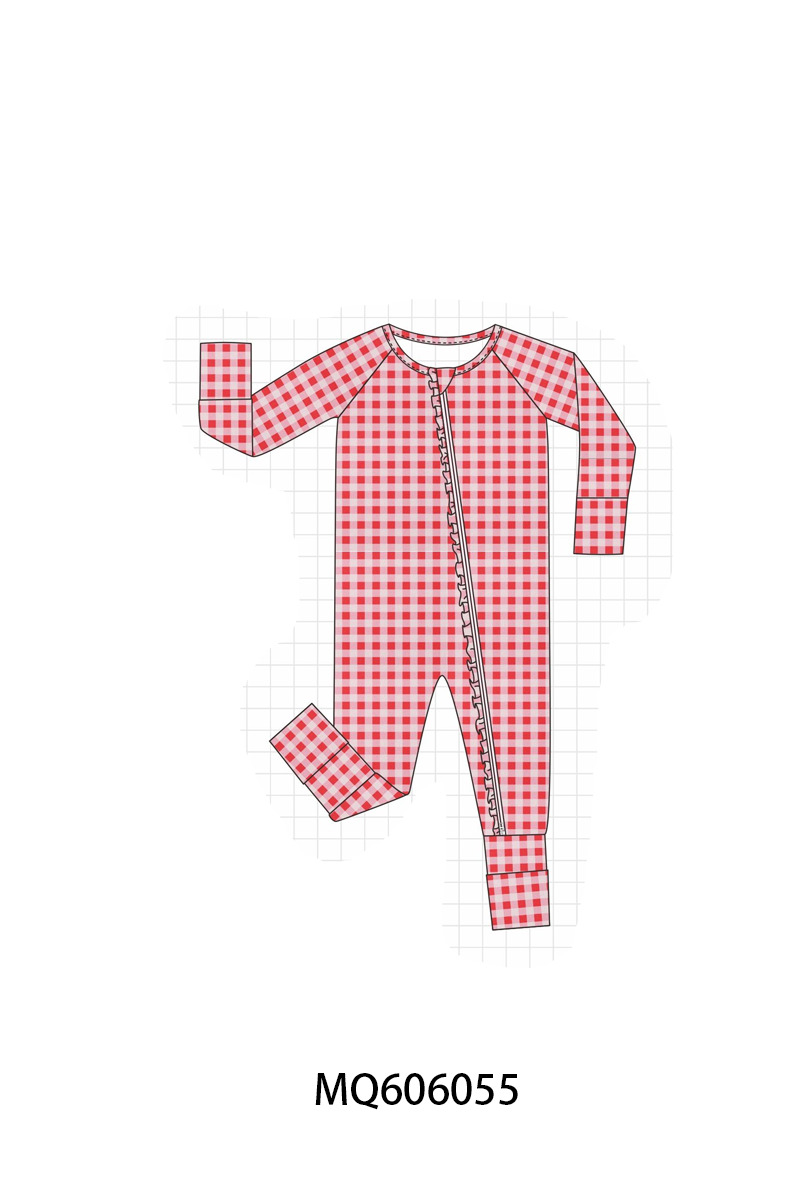 Red gingham pajama collection