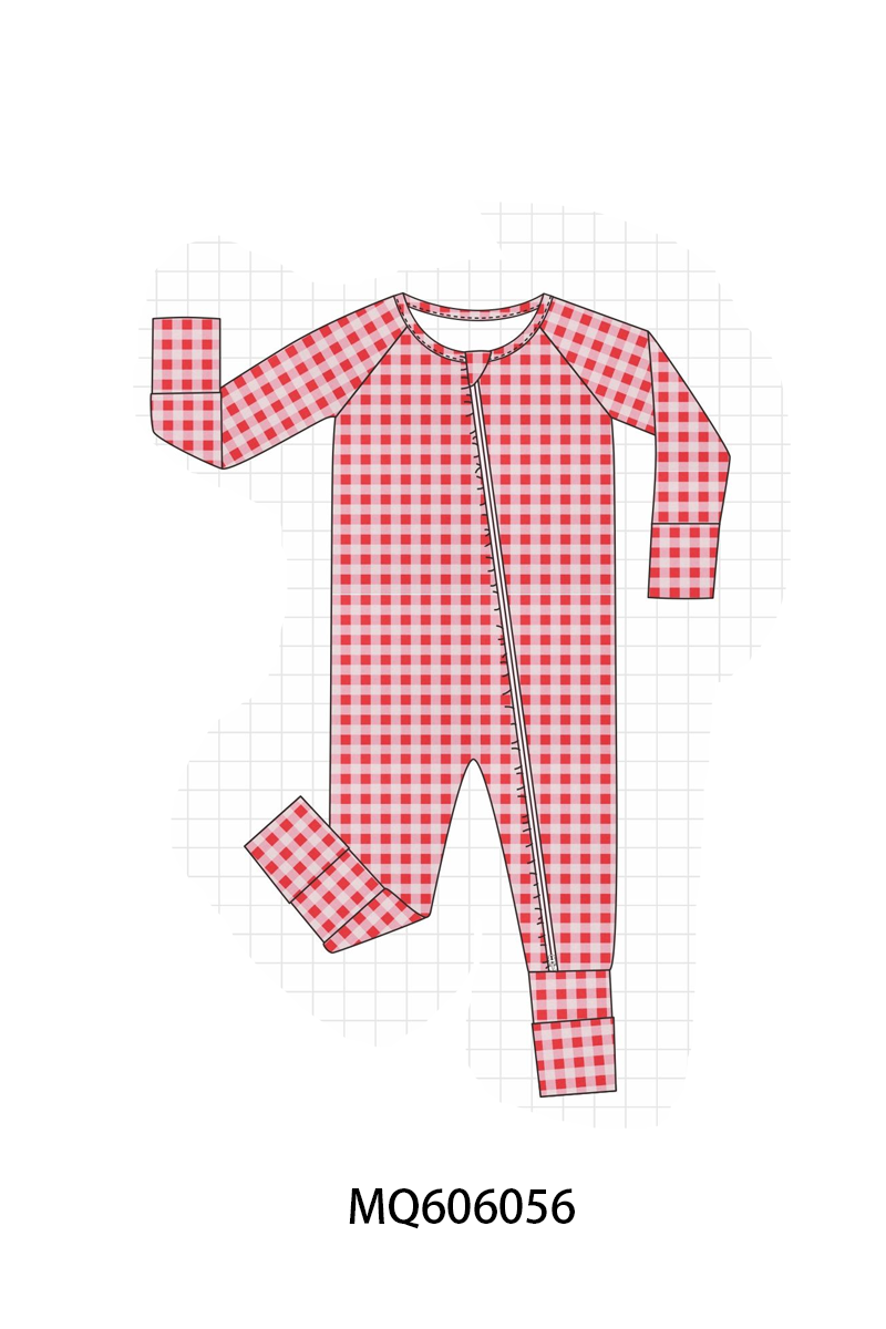Red gingham pajama collection