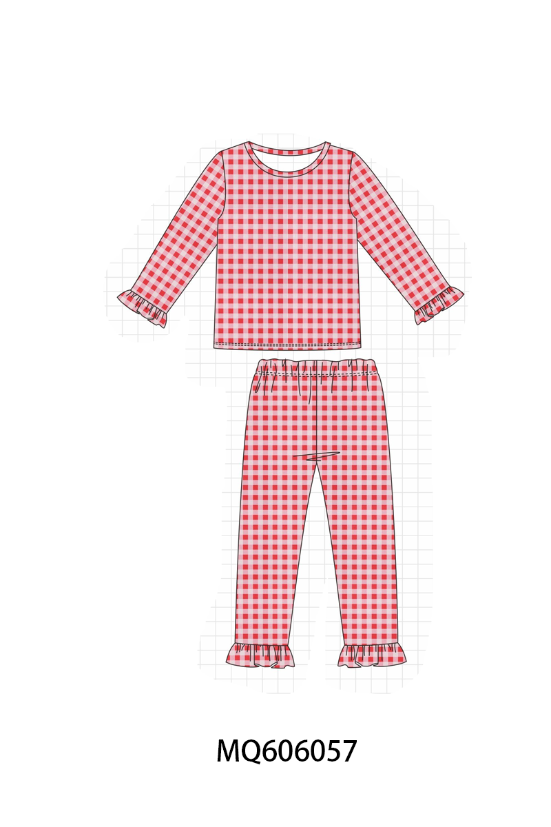Red gingham pajama collection