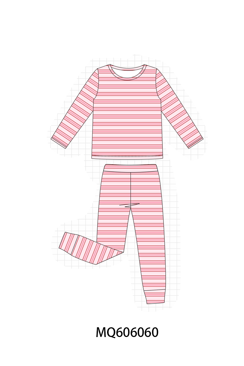 Pink stripe pajama collection