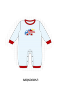 Blue&pink strie truck heart applique collection
