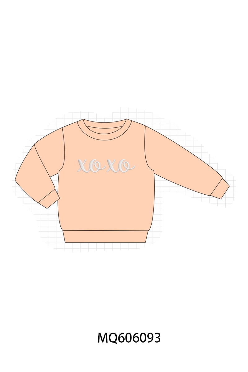 Valentine's day XOXO embroidery sweatshirt collection