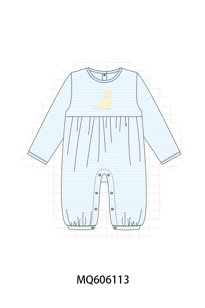 Pink&blue stripe bow applique collection