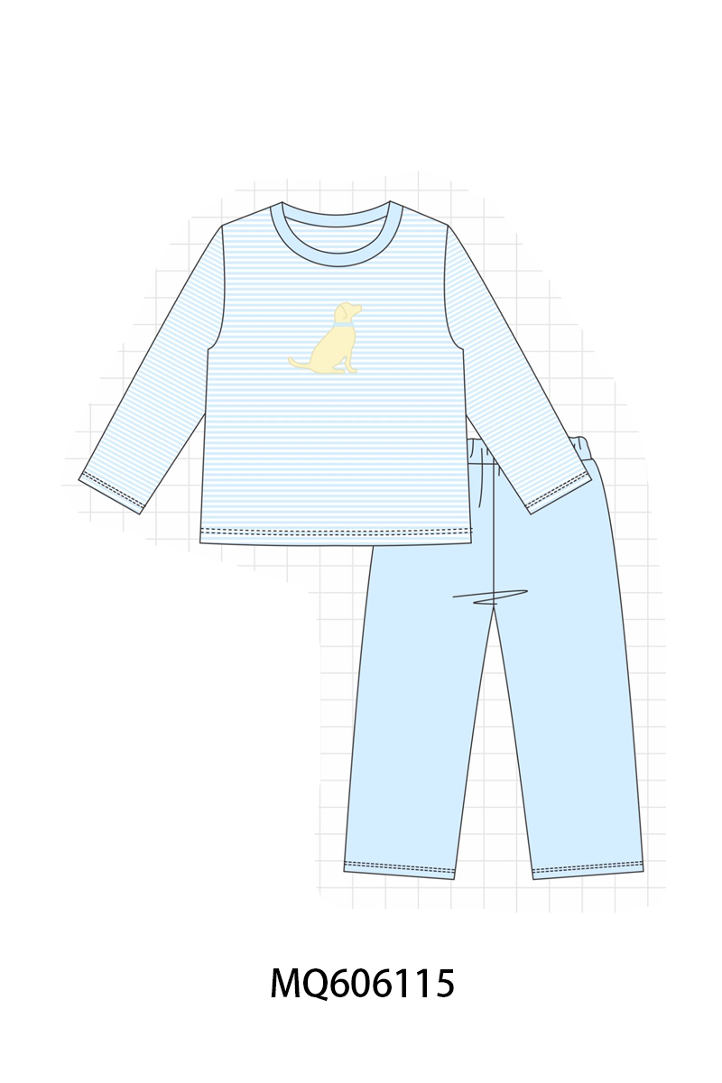 Pink&blue stripe bow applique collection