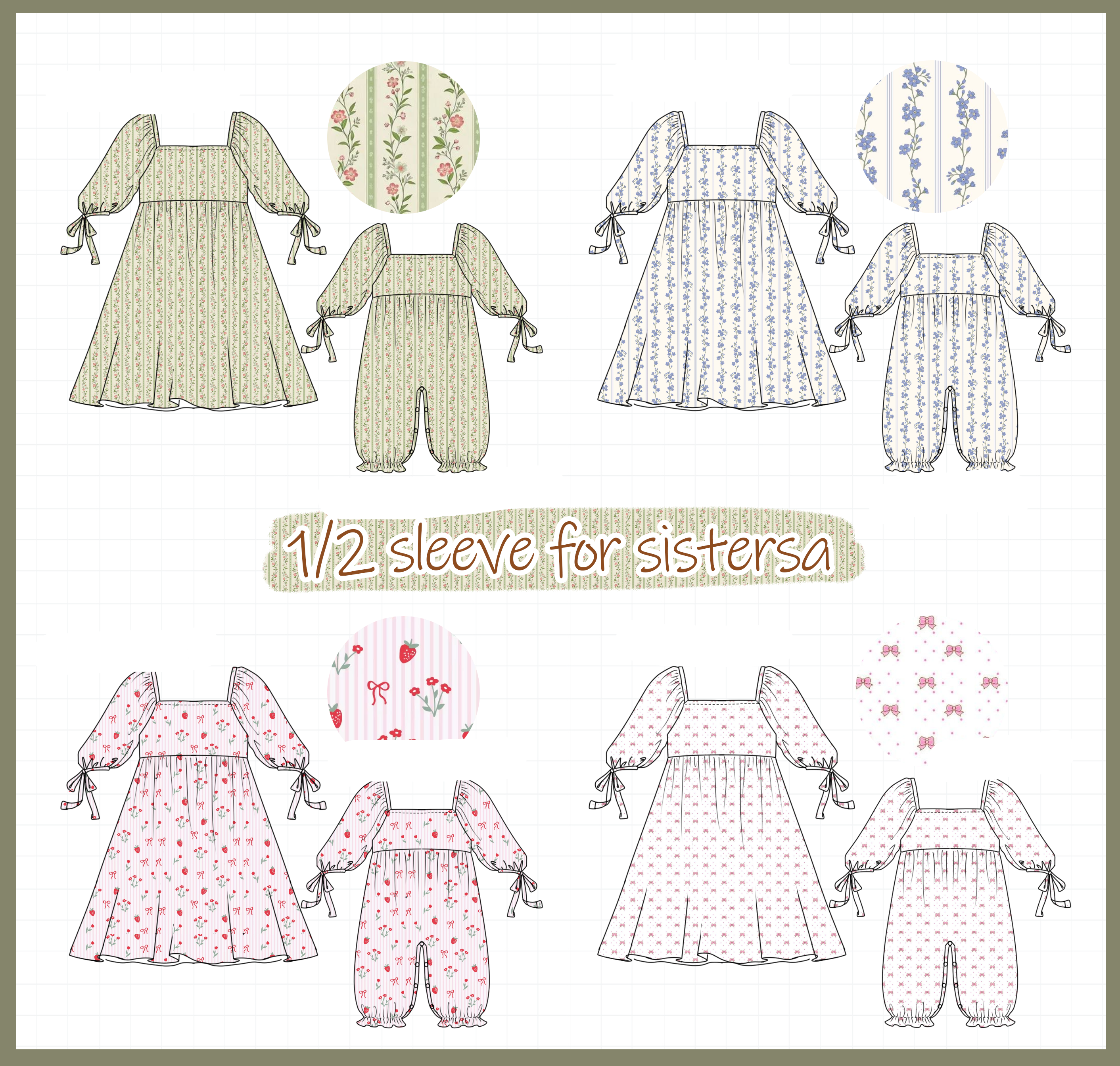 Multicolored floral print collection
