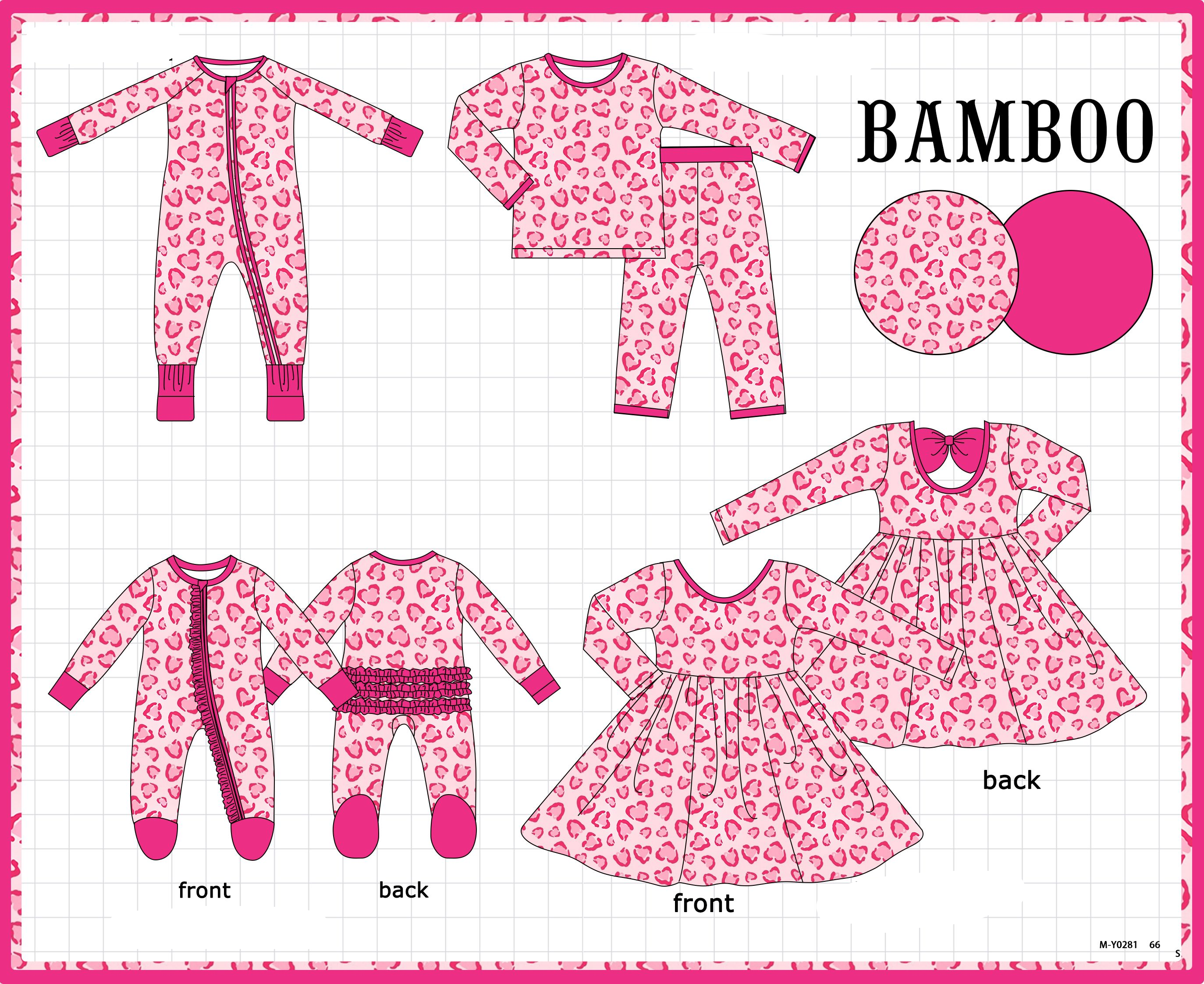 Pink heart bamboo collection