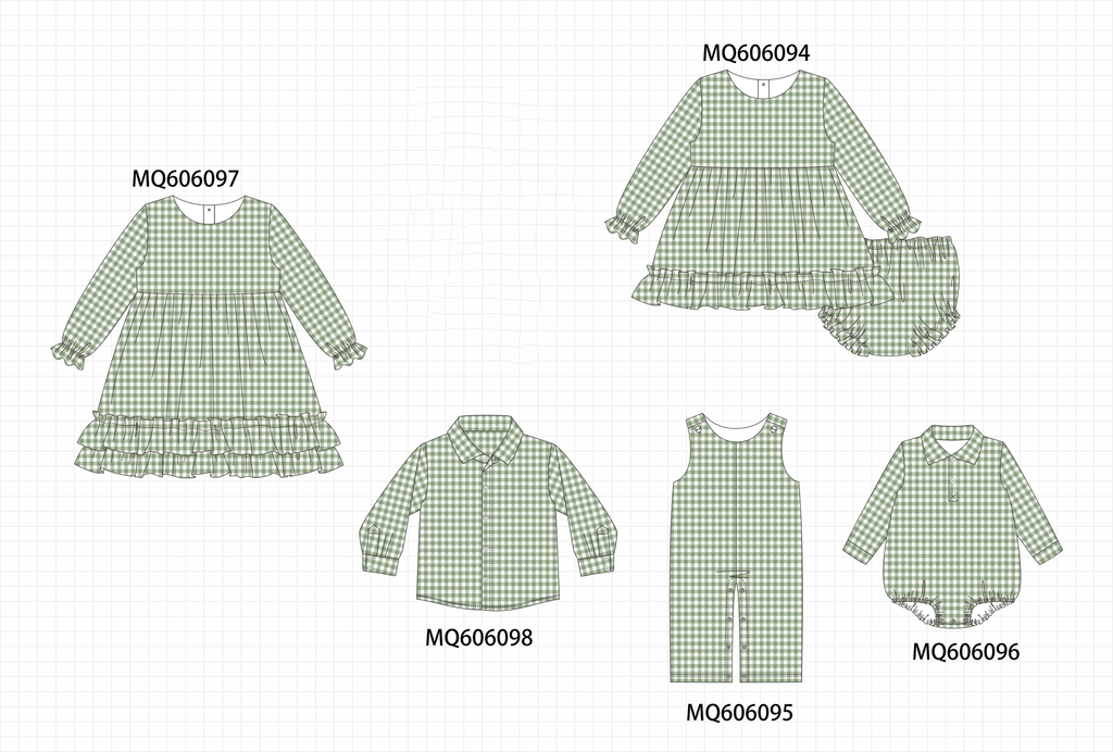 Sage gingham collection