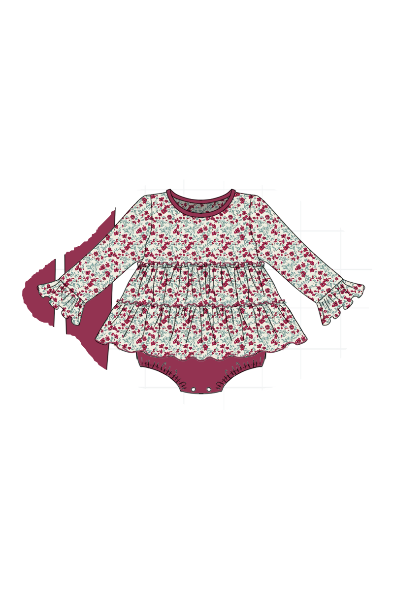 Christmas floral print tiered collection