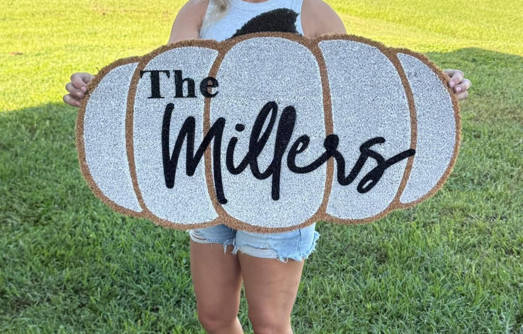 Personalized Pumpkin Doormat