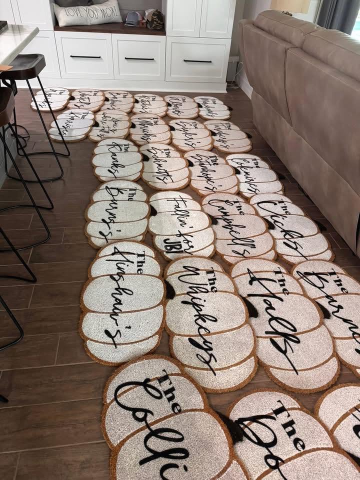 Personalized Pumpkin Doormat