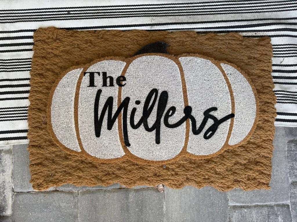 Personalized Pumpkin Doormat